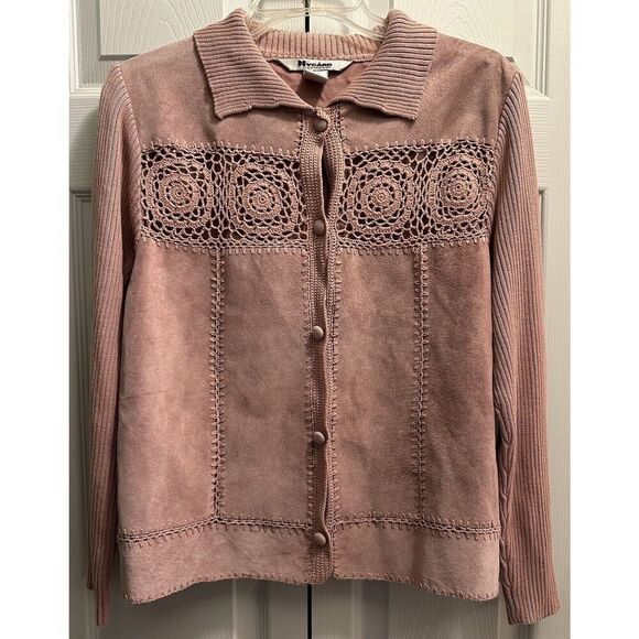 Nygard Jackets & Blazers - Nygard Collection Pink Suede Knit Jacket Size Medium